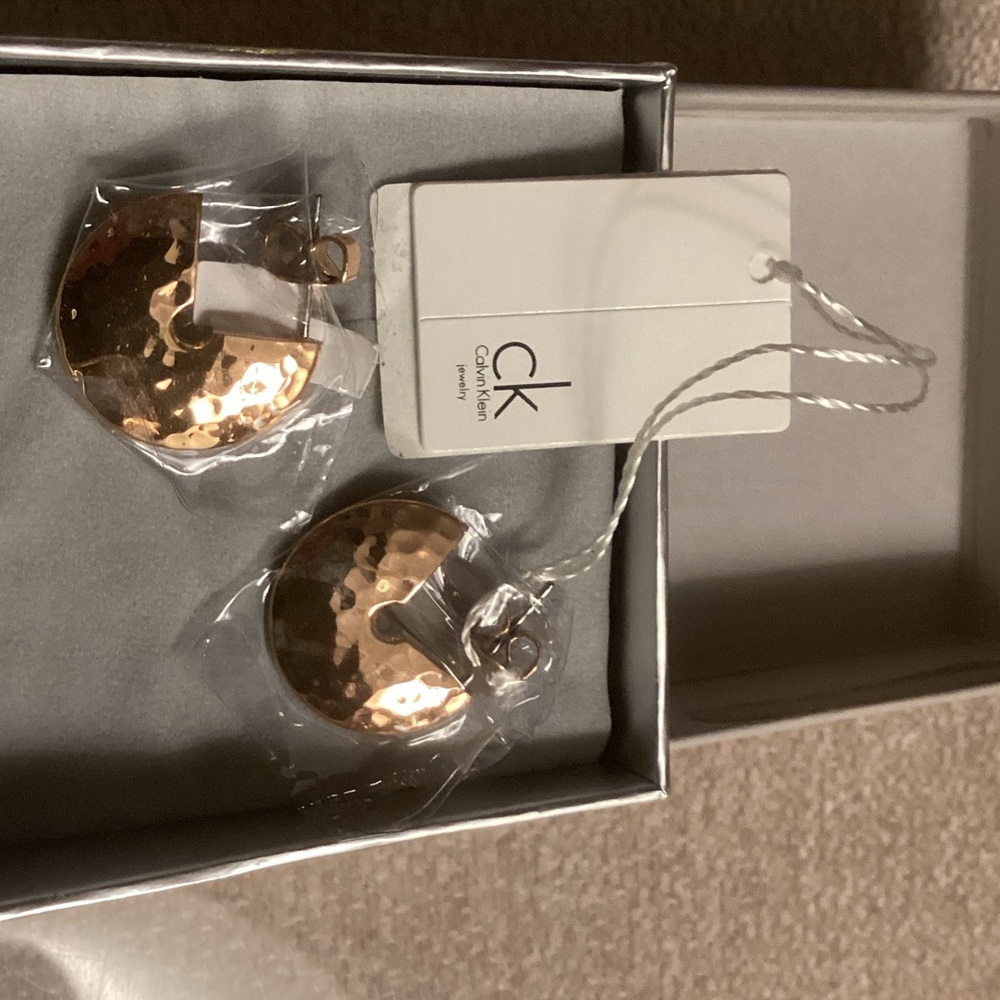 Calvin Klein Copper Hoop Earrings